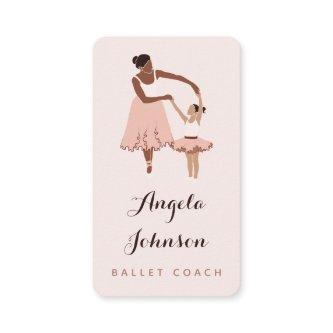 Modern Ballet Coach Ballerina Illustration Cute