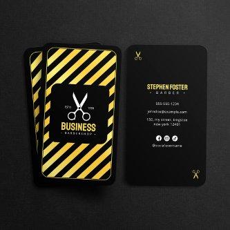 Modern Barber Shop Hair Barbershop Black Gold