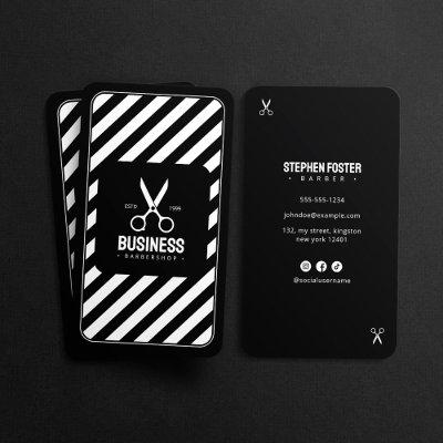 Modern Barber Shop Hair Stylist Barbershop Black