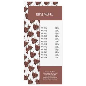 Modern BBQ Grill Steak Restaurant Menu