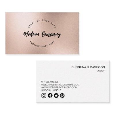 Modern Beauty Logo Template Rose Gold Custom