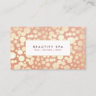 Modern Beauty Salon & Spa Faux Gold Pink