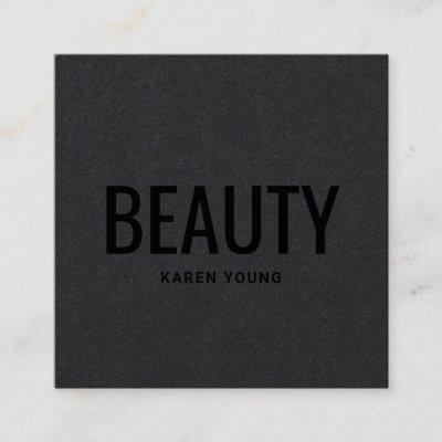 Modern beauty salon trendy black kraft chic makeup square