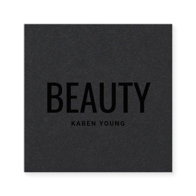 Modern beauty salon trendy black kraft chic makeup square