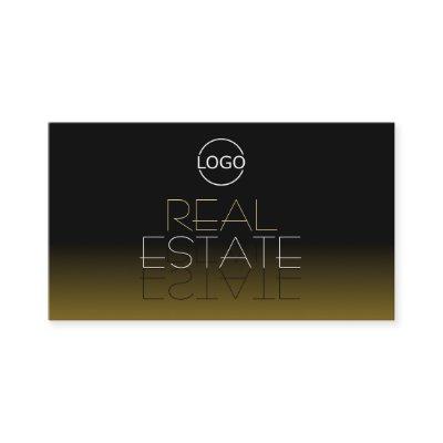 Modern Black and Brown Chic Mirror Font with Logo