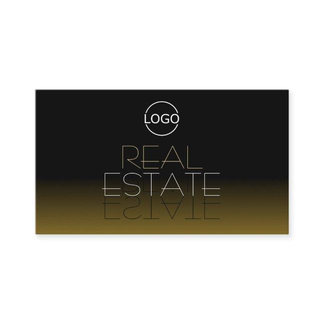 Modern Black and Brown Chic Mirror Font with Logo