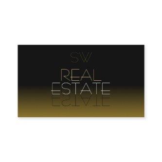 Modern Black and Brown Mirror Font with Monogram