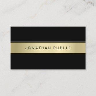 Modern Black And Gold Clean Design Template Cool