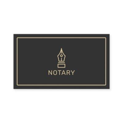 Modern black and gold notary loan signing agent