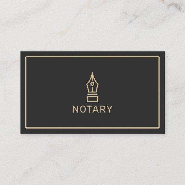 Modern black and gold notary loan signing agent