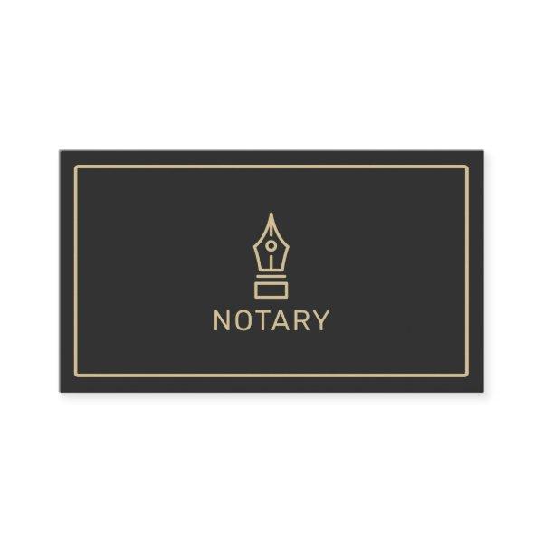 Modern black and gold notary loan signing agent