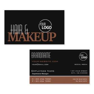 Modern Black and Reddish Brown Simple Stylish Logo