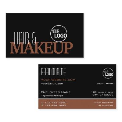 Modern Black and Reddish Brown Simple Stylish Logo