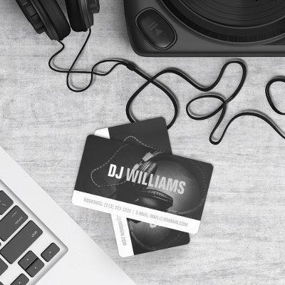 Modern Black and White DJ DeeJay Musician