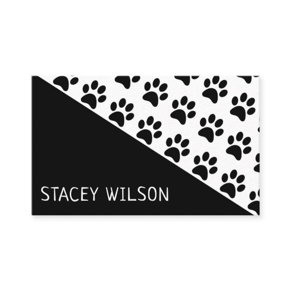 Modern Black And White Dog Walker Or Pet Groomer