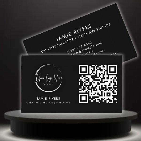 Modern Black and White QR Code