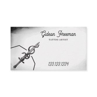Modern Black and White Sword Tattoo Shop