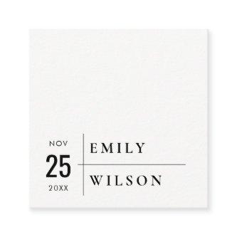 MODERN BLACK AND WHITE TYPOGRAPHY WEDDING WEBSITE SQUARE