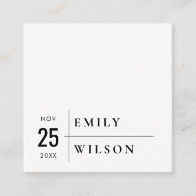MODERN BLACK AND WHITE TYPOGRAPHY WEDDING WEBSITE SQUARE