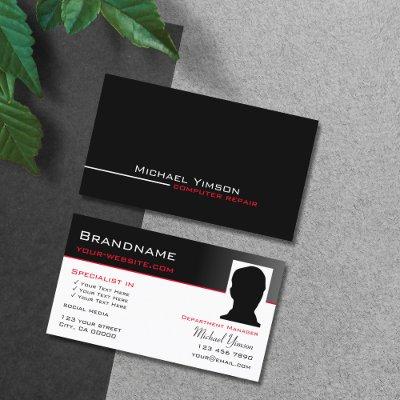 Modern Black and White with Photo Professional