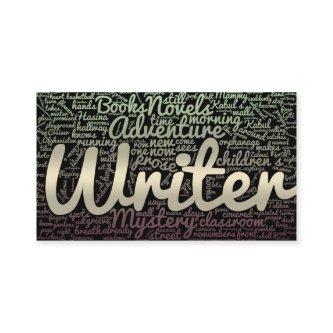 Modern Black and White Word Cloud Writers Authors