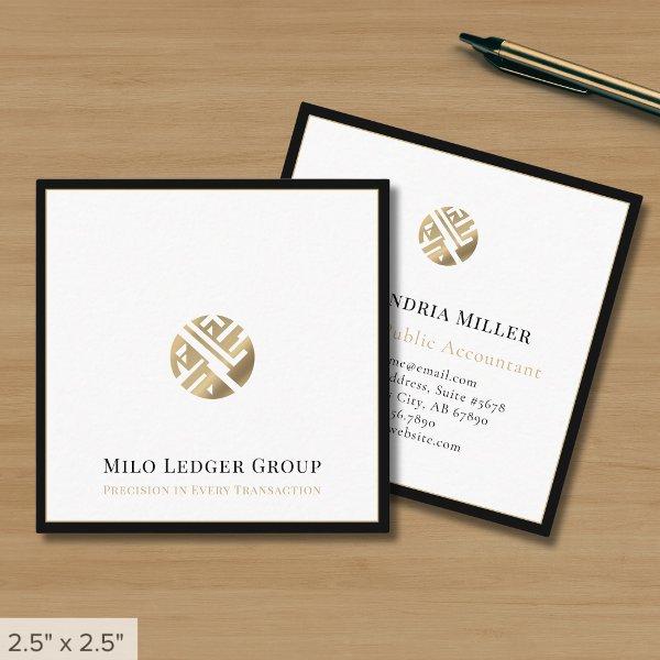 Modern Black Border Square