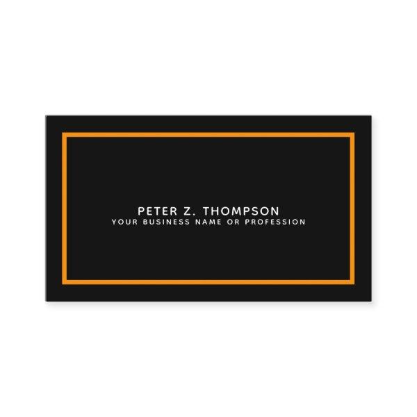 modern black  with thin orange line