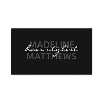 Modern Black Chic Hair Stylist Script Name Stylish