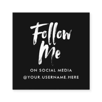 Modern black follow me photo social media minimal square