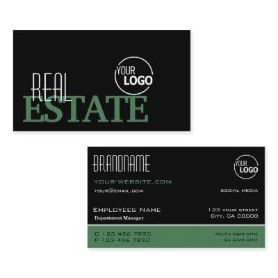 Modern Black Green White Simple Stylish with Logo