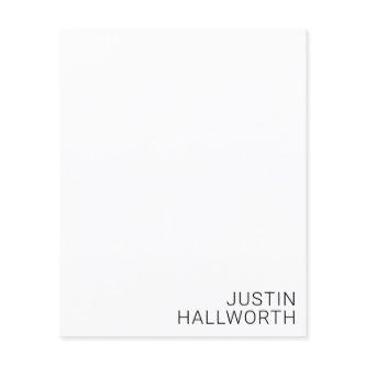 Modern Black Name on White