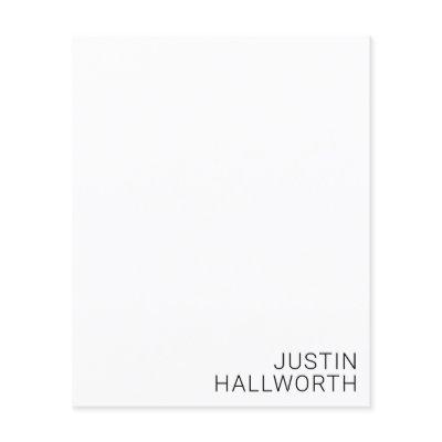 Modern Black Name on White