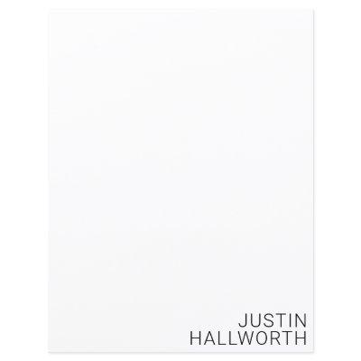 Modern Black Name on White