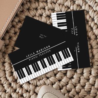 Modern Black Piano Keyboard Teacher