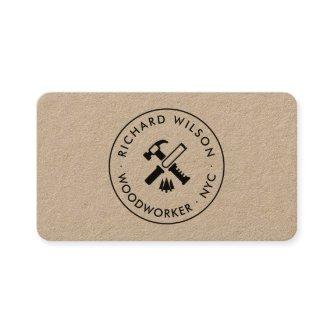 Modern black professional carpenter logo kraft
