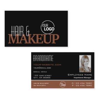 Modern Black Reddish Brown with Logo and Photo