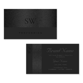Modern Black Snake Pattern Dark Colors Monogram