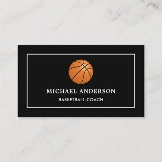 Modern Black Sports Professional Basketball Coach