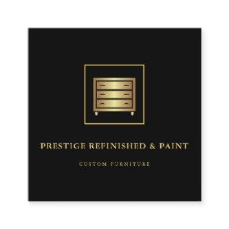 Modern black stylish professional square