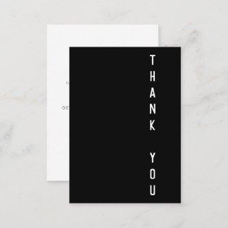 Modern Black Typography Thank You Small Business Discount Card