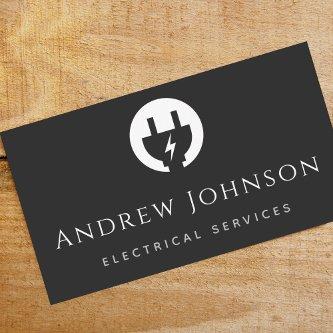Modern Black White Electrical Service Electrician