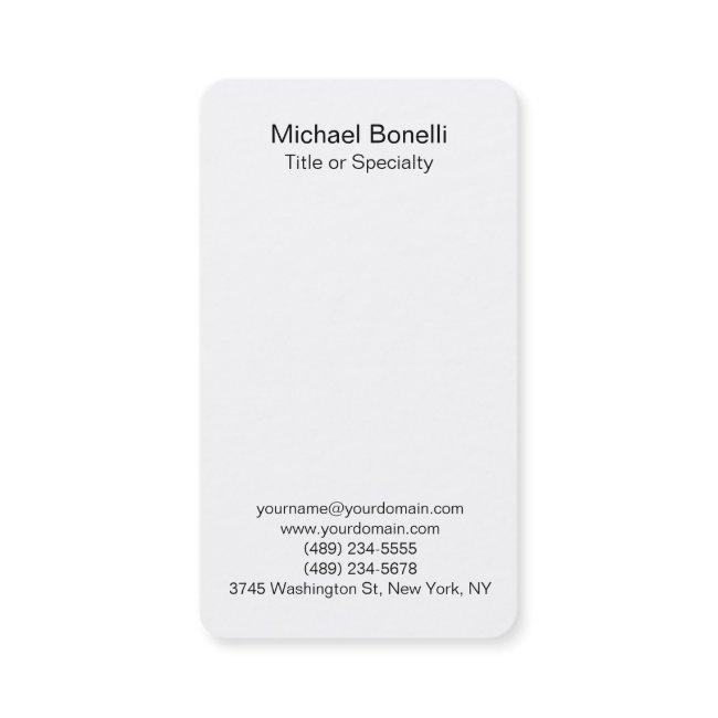 Modern Black & White Elegant Plain Professional