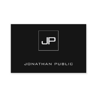 Modern Black White Initials Template Professional