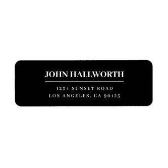 Modern Black & White Label
