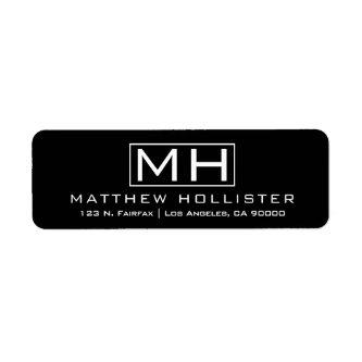 Modern Black & White Professional Label