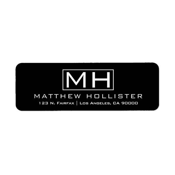 Modern Black & White Professional Label