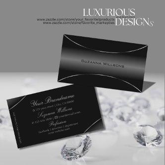 Modern Black with Silver Border Chic and Stylish