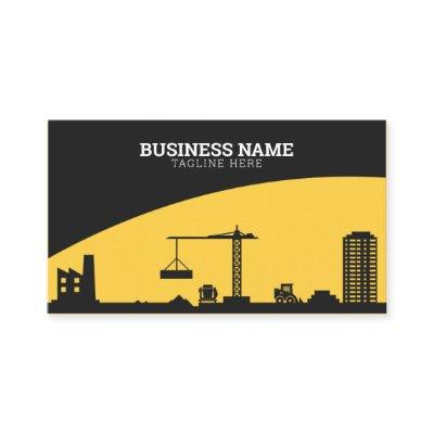 Modern Black & Yellow Construction Site Building
