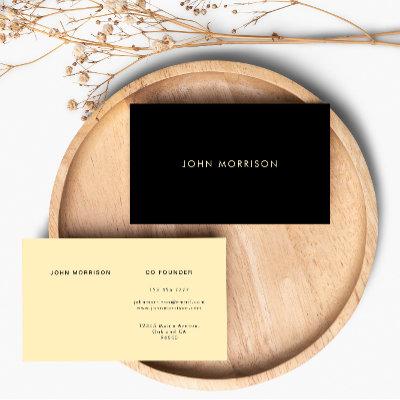 Modern Black & Yellow Professional Minimal