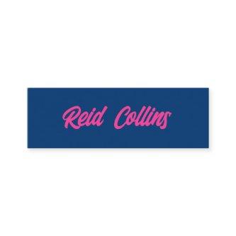 Modern Blue  and Pink Bold Script Mini